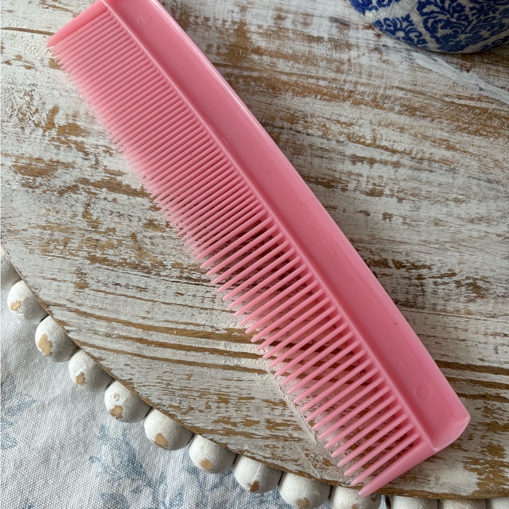 Vintage Tupperware Pink Hair Comb